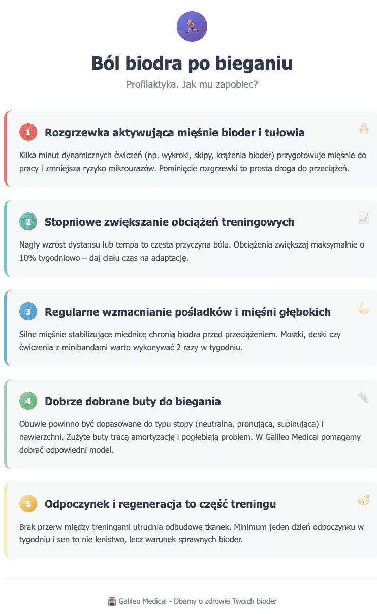 Ból biodra po bieganiu – profilaktyka