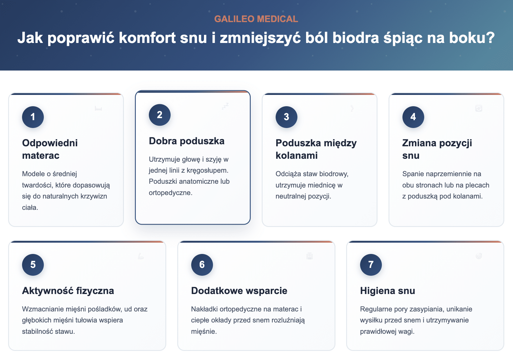 Jak poprawić komfort snu i zmniejszyć ból biodra śpiąc na boku?