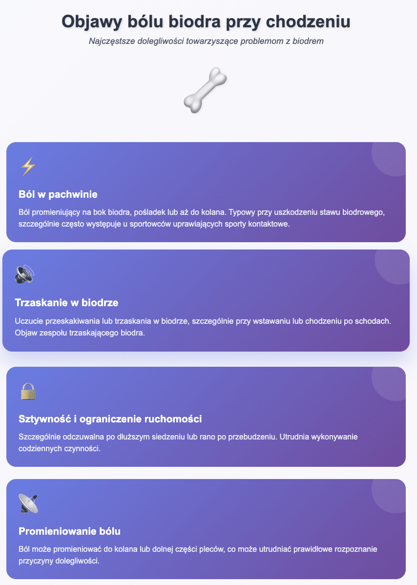 Ból biodra przy chodzeniu – najczęstsze przyczyny