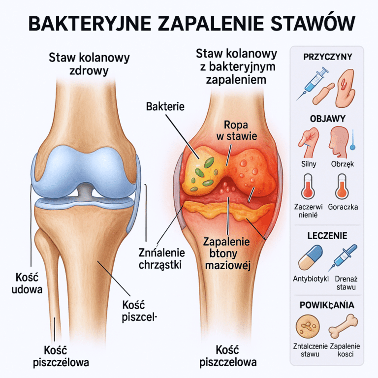 Bakteryjne zapalenie stawów – przyczyny, objawy, leczenie i powikłania