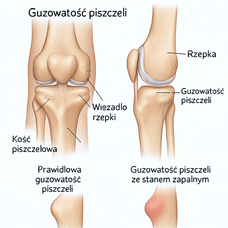 Guzowatość piszczeli – funkcje, objawy, diagnostyka i leczenie dolegliwości