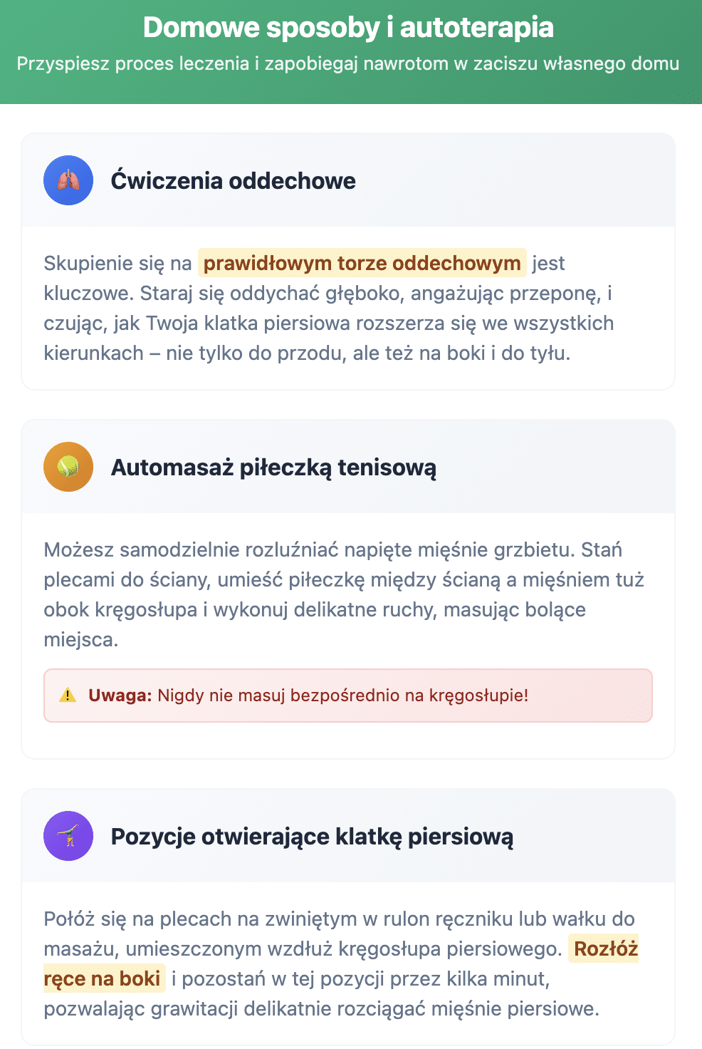 Domowe sposoby i autoterapia