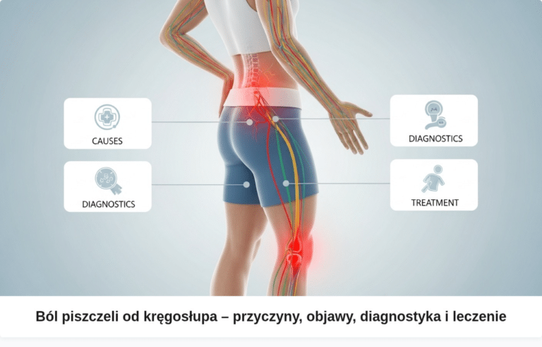 Ból piszczeli od kręgosłupa – przyczyny, objawy, diagnostyka i leczenie