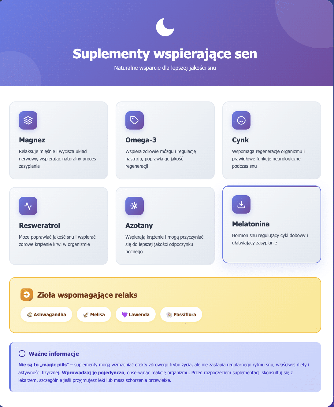 Lepszy sen - suplementy