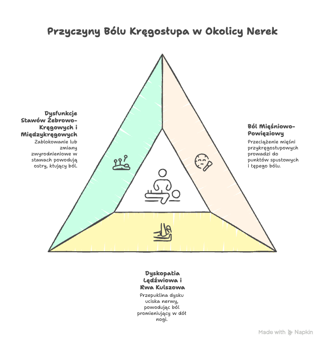 Główne przyczyny bólu kręgosłupa w okolicy nerek