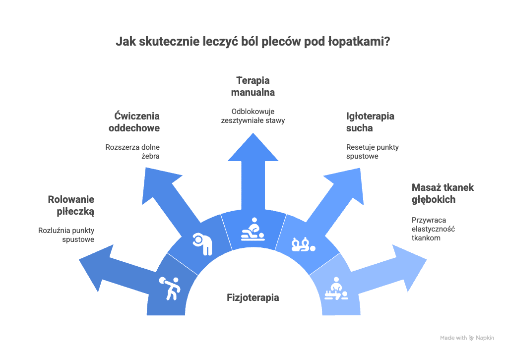 Jak skutecznie leczyć ból pleców pod łopatkami?