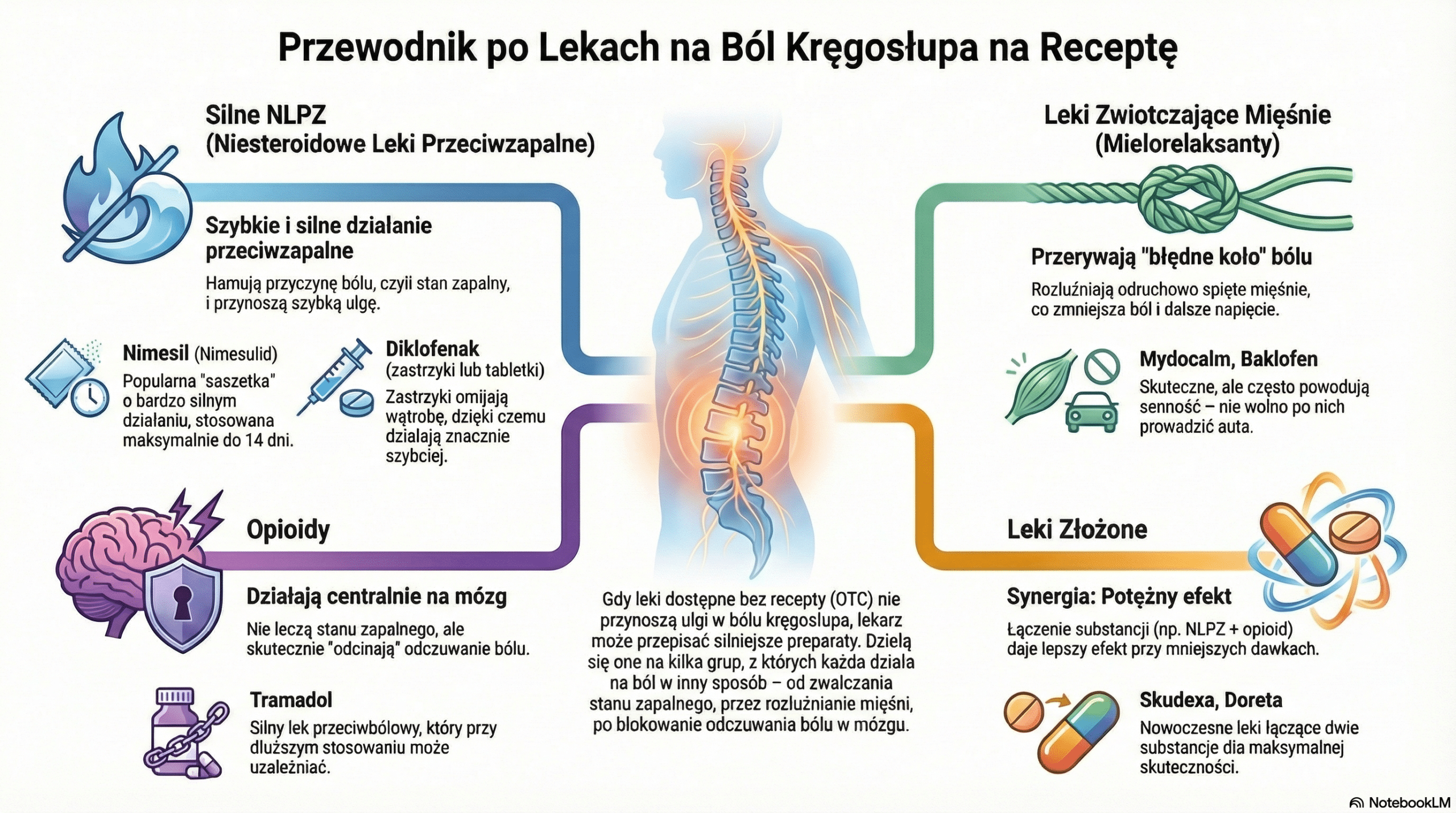 Leki na receptę na ból kręgosłupa (Rx)