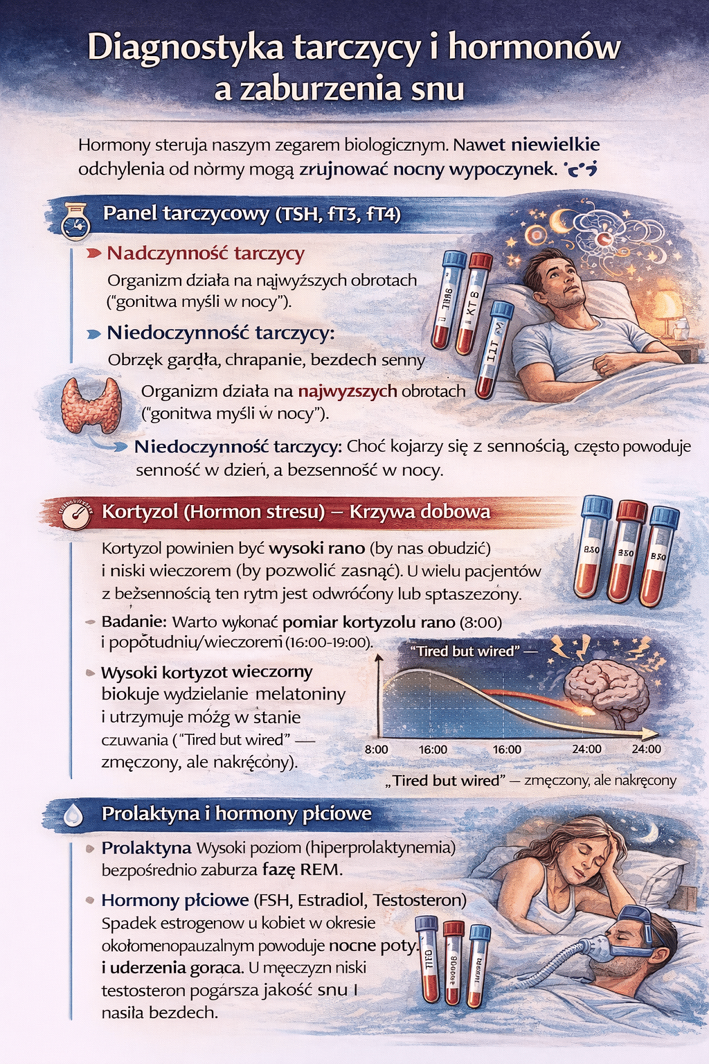 Diagnostyka tarczycy i hormonów a zaburzenia snu
