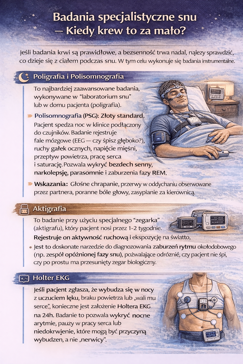 Badania specjalistyczne snu – Kiedy krew to za mało?