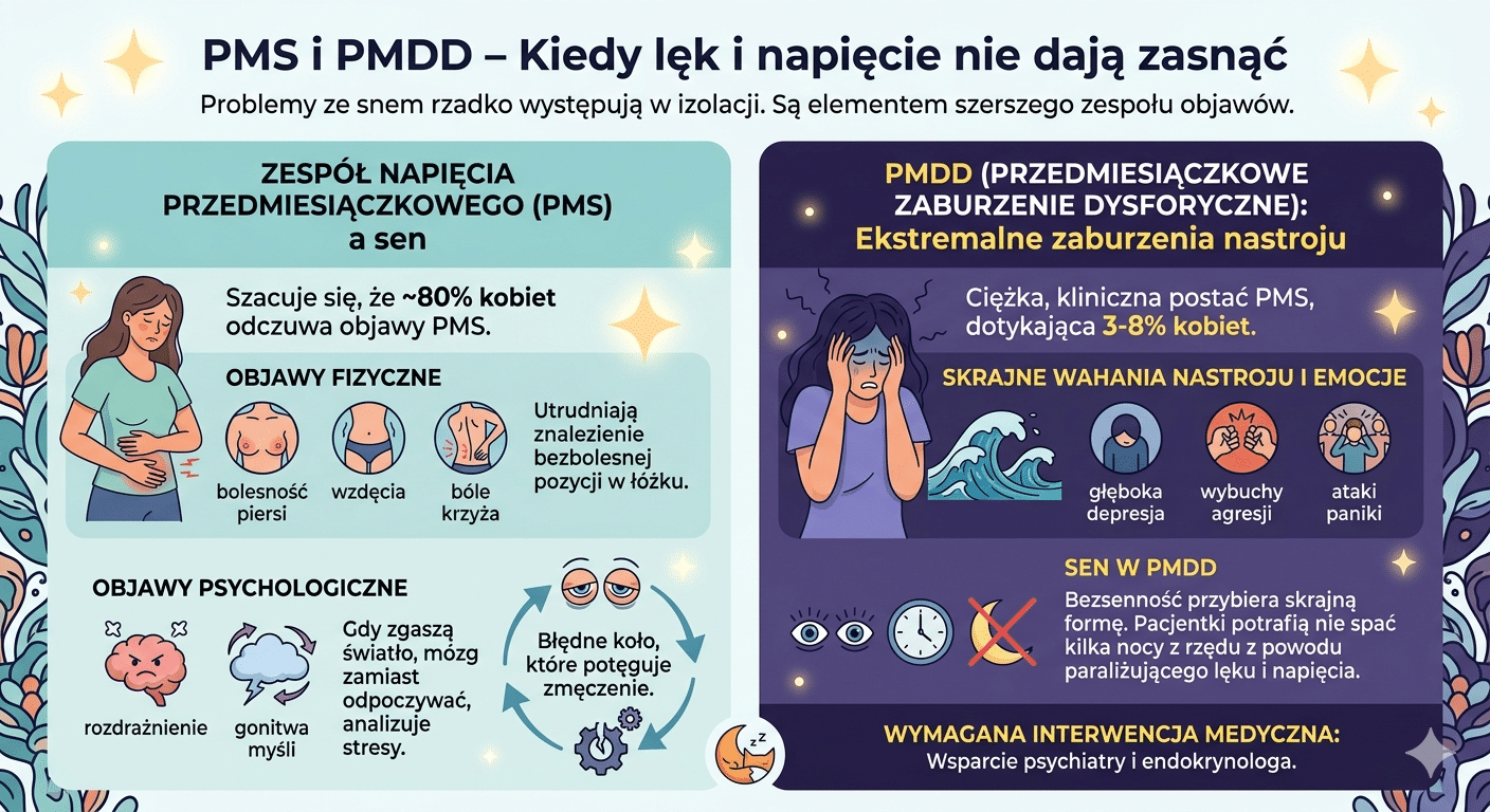 PMS i PMDD – Kiedy lęk i napięcie nie dają zasnąć