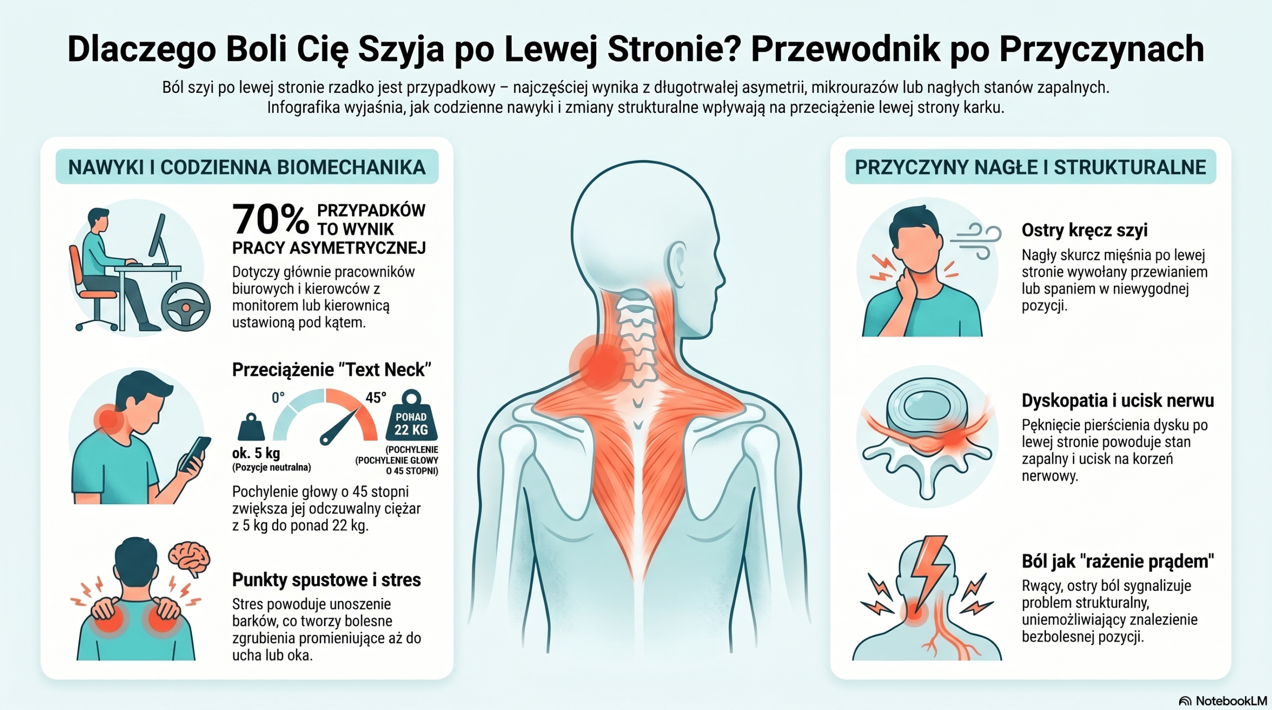 xJakie są przyczyny bólu szyi z lewej strony?