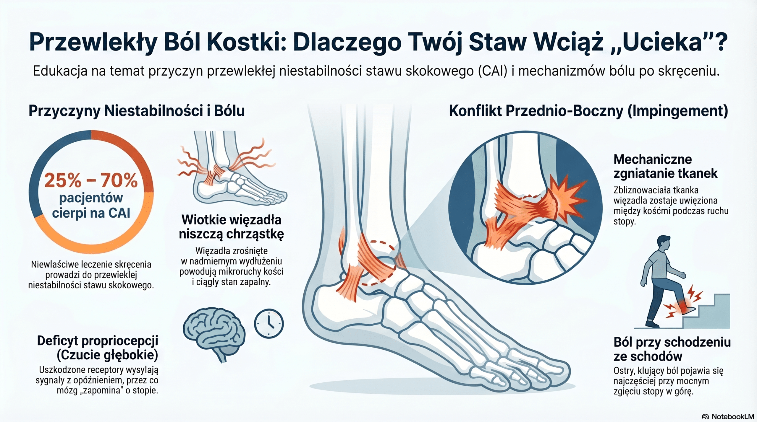 Przewlekły ból kostki po skręceniu stawu skokowego – Zespół "luźnej kostki"